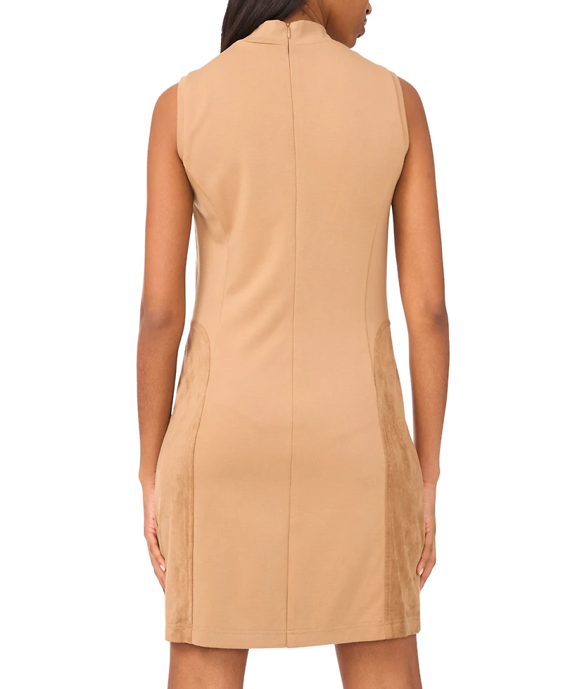 Msk Women's Mock Neck Sleeveless Dress