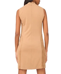 Msk Women's Mock Neck Sleeveless Dress