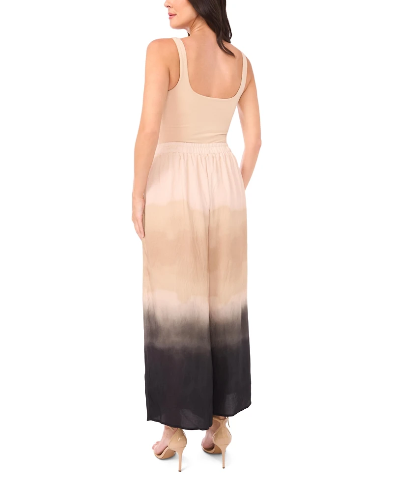 Vince Camuto Women's Gathered Tie-Dye Wide-Leg Pants