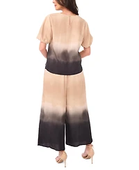Vince Camuto Women's Gathered Tie-Dye Wide-Leg Pants