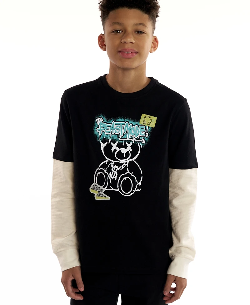 Sovereign Code Boys 5-20 Harper Twofer Graphic Layered T-Shirt