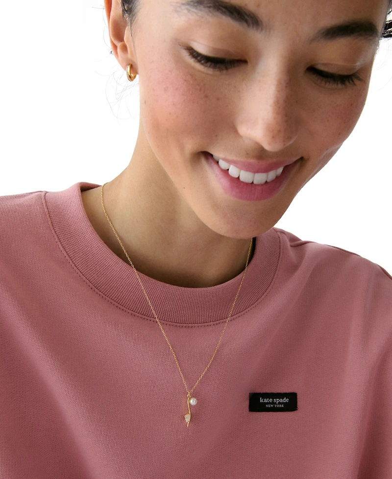 kate spade new york Cubic Zirconia and Imitation Pearl Life of The Party Necklace