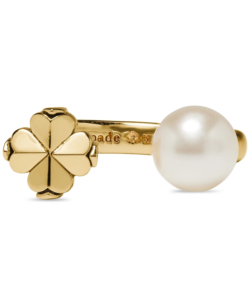 kate spade new york Imitation Pearl and Cubic Zirconia Flower Ring
