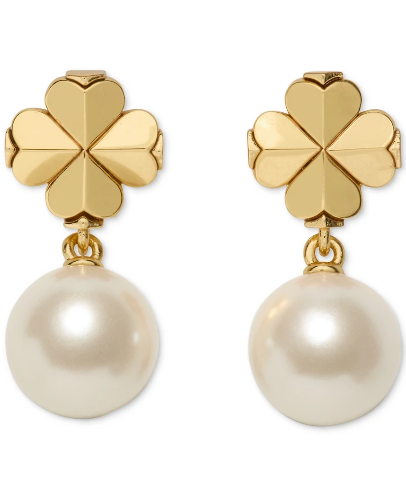 kate spade new york Imitation Pearl and Cubic Zirconia Flower Drop Earrings