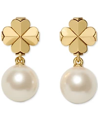 kate spade new york Imitation Pearl and Cubic Zirconia Flower Drop Earrings