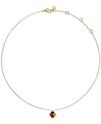 kate spade new york Cubic Zirconia Tortoise Flower Mini Pendant Necklace