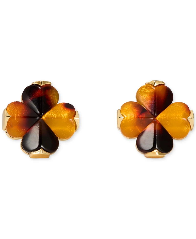 kate spade new york Cubic Zirconia Tortoise Flower Stud Earrings