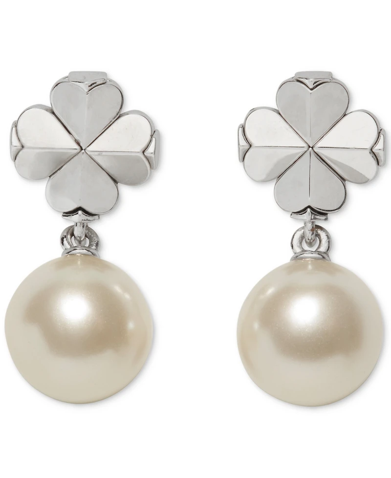 kate spade new york Imitation Pearl and Cubic Zirconia Flower Drop Earrings