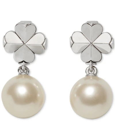kate spade new york Imitation Pearl and Cubic Zirconia Flower Drop Earrings