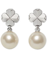 kate spade new york Imitation Pearl and Cubic Zirconia Flower Drop Earrings