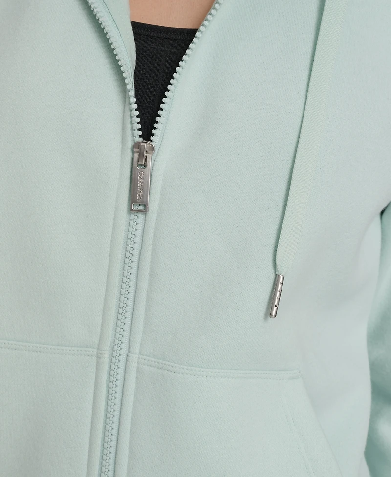 Calvin Klein Women's Fleece Logo Tape Hoodie Jacket