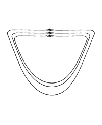Bling Jewelry Set of 3 Dainty Rolo Cable Chain Necklace Black Stainless Steel 18, 20 & 24 Inch