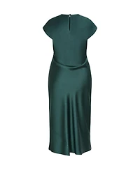 City Chic Women's Beatrix Knot Satin Dress