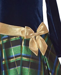 Bonnie Jean Girls 7-16 Long Sleeve Plaid Hipster Dress