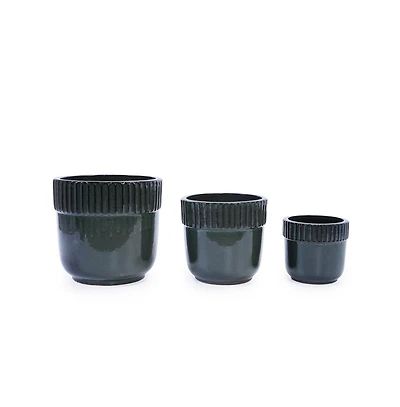 Chic Crate 3-Piece Ceramic Flowerpot Set