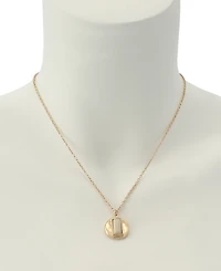 Robert Lee Morris Soho Ivory Molten Disc Pendant Necklace