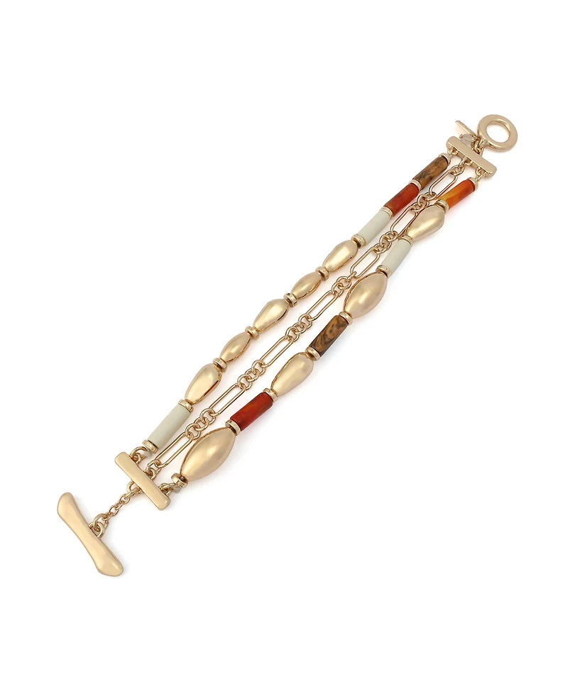 Robert Lee Morris Soho Mixed Stone Molten Beaded Bracelets