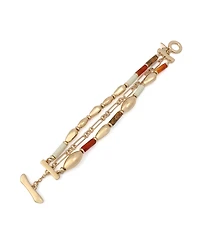 Robert Lee Morris Soho Mixed Stone Molten Beaded Bracelets