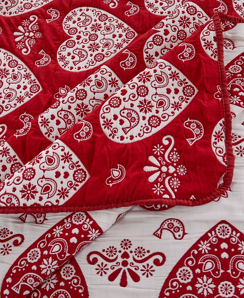 Greenland Home Fashions Lovebirds Woven Matelasse 2-Pc. Coverlet Set, Twin