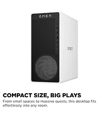 Hp Omen 16L TG03-0120 Gaming Desktop Computer, Intel Core Ultra 5 225F 3.3GHz, 16GB Ram, 1TB Ssd, Nvidia GeForce Rtx 5060 8GB, Windows 11 Home, Snow