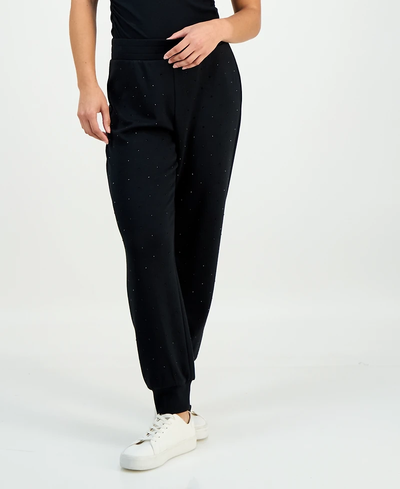 I.n.c. International Concepts Petite Embellished High Rise Jogger Pants, Macy's Exclusive