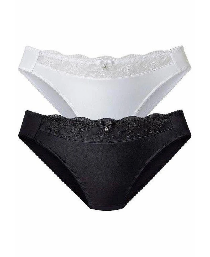 Lascana Women's 2 Pack Lace Accent Panties