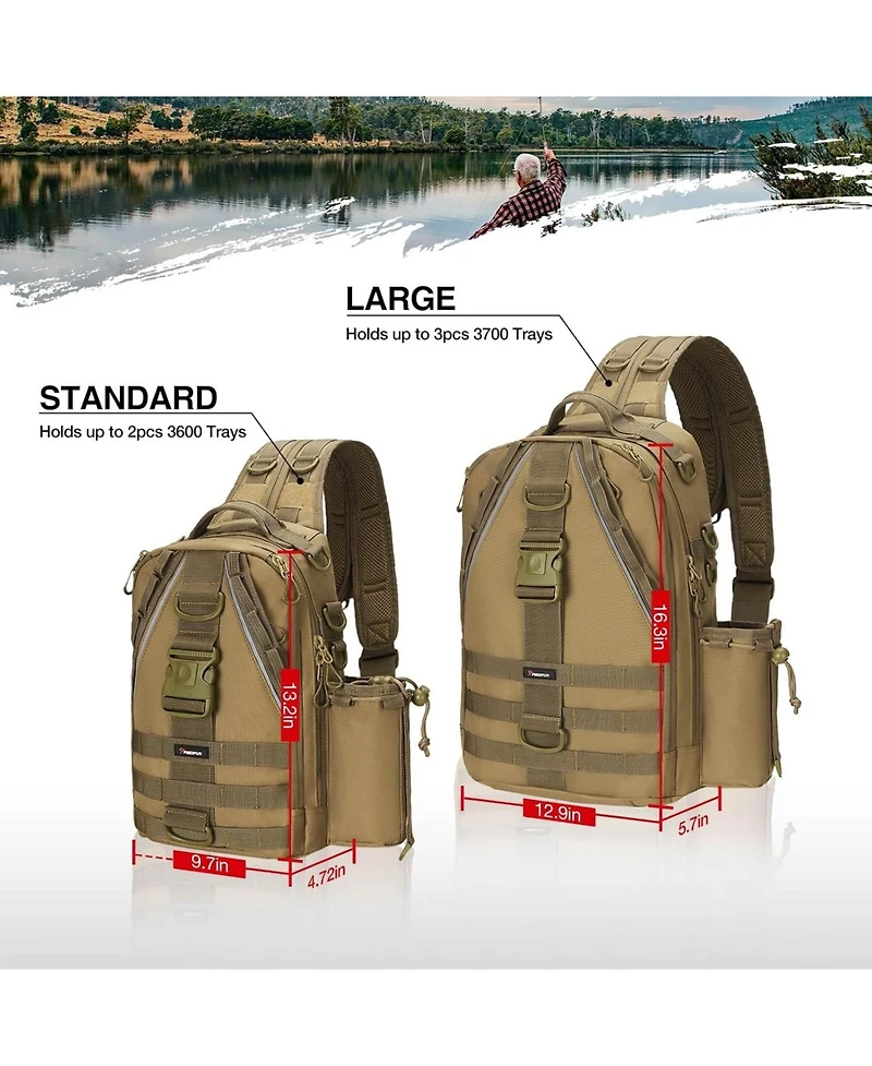 Fishing Backpack with Rod Holder