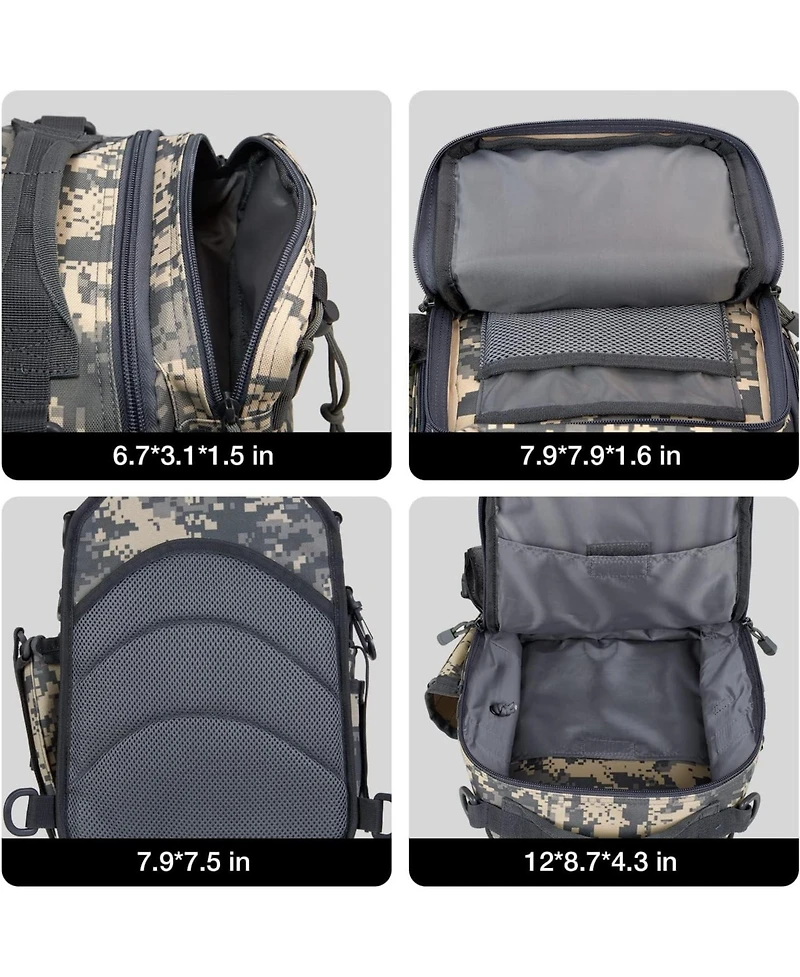 Fishing Backpack with Rod Holder, Lightweight Sling Bag Storge Gear and Equipment