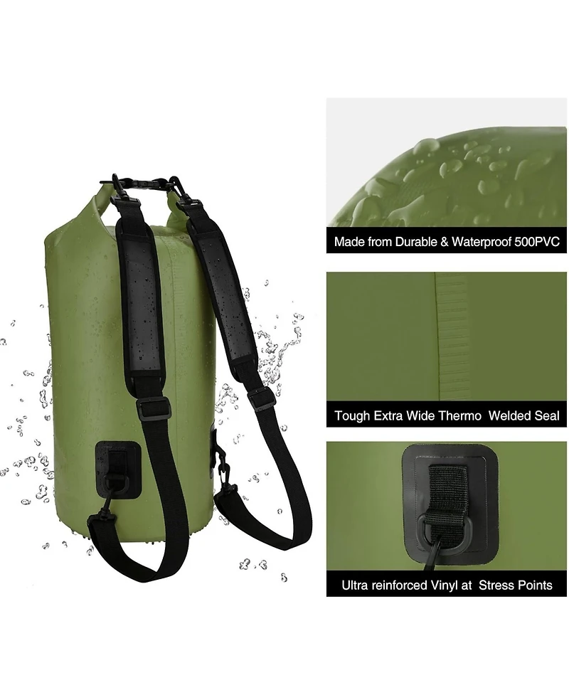 Dry Bag, Waterproof Floating Backpack 5L/10L/20L/30L/40L with Waterproof Phone Case for Boating, Kayaking