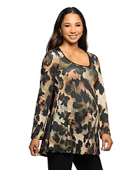 24seven Comfort Apparel Women's Maternity Long Sleeve Top