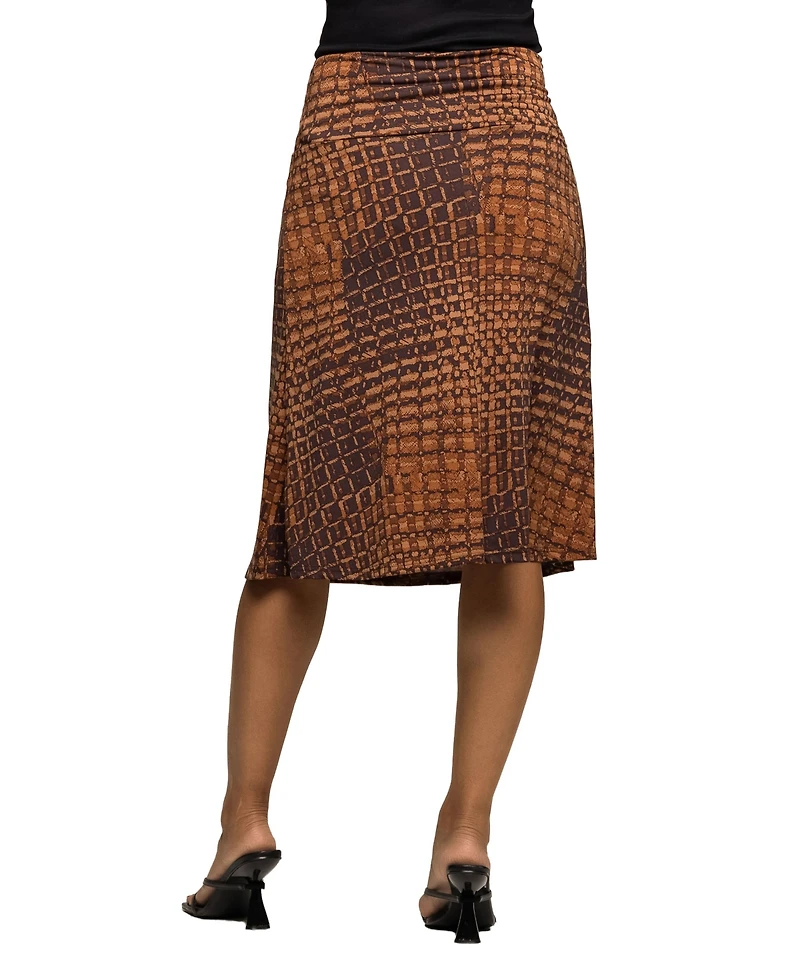 24seven Comfort Apparel Women's Maternity Knee Length Skirt
