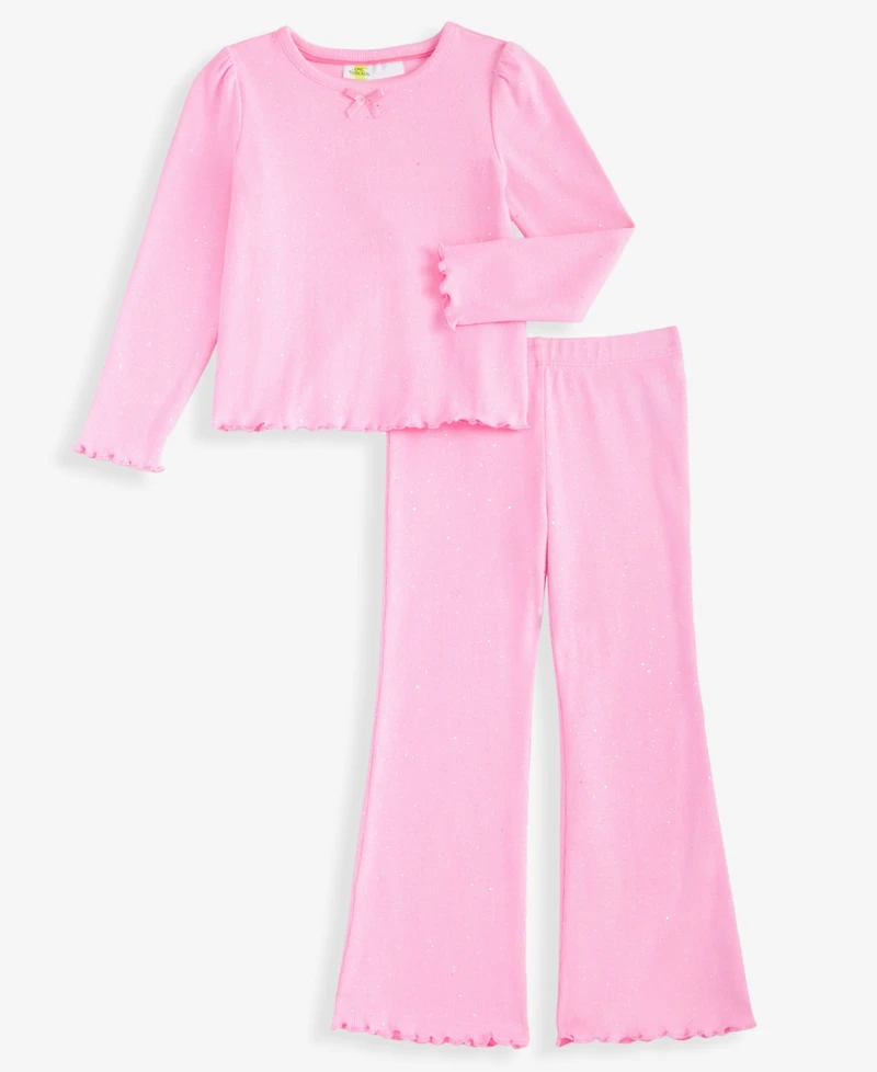Epic Threads Girls Toddler 2T-4T Sparkle Rib Top and Pants, 2-Piece Set, Macy's Exclusive
