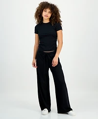 I.n.c. International Concepts Petite Side-Ruched Ribbed Knit T-Shirt, Macy's Exclusive