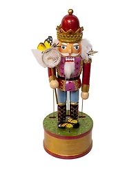 Kurt Adler 12-Inch Wind-Up Musical Butterfly Catcher Nutcracker