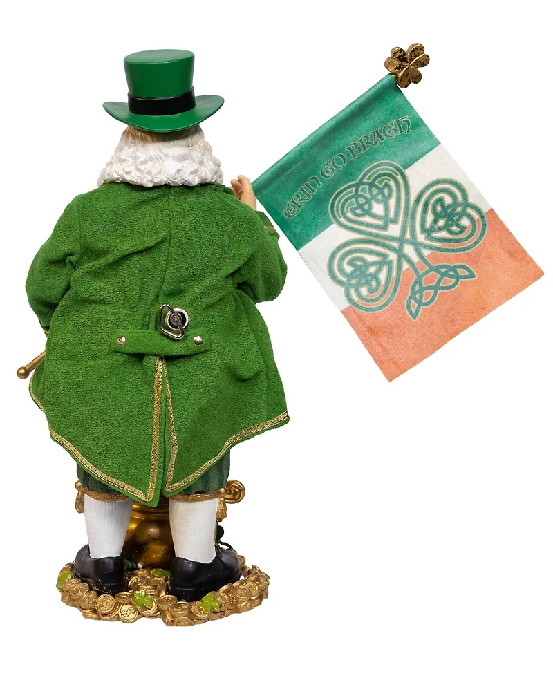 Kurt Adler 11-Inch Fabriche Musical Irish Santa