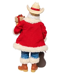 Kurt Adler 11-Inch Fabriche Western Santa with Guitar