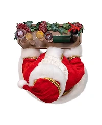 Kurt Adler 10.5-Inch Fabriche Wine Santa