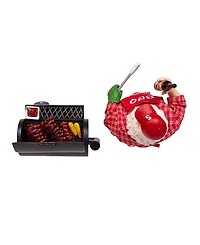 Kurt Adler 10.75-Inch Barbecue Grill Santa