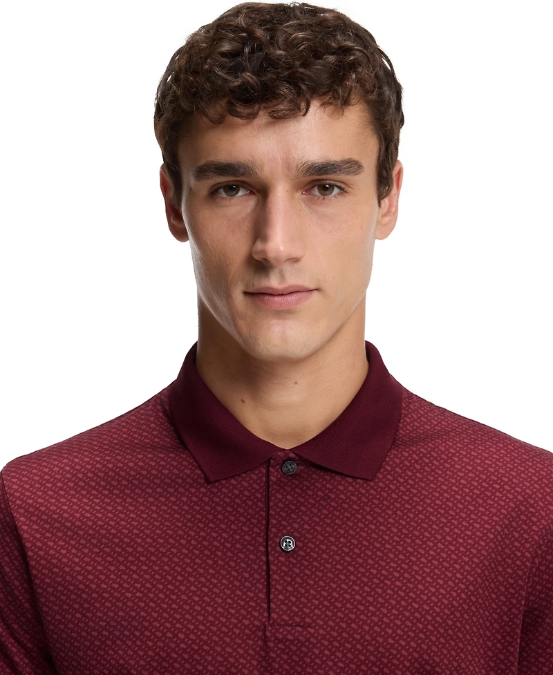 Boss by Hugo Men's Mercerized-Cotton Monogram Polo Shirt
