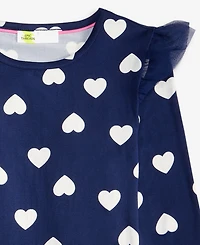 Epic Threads Girls 5-20 Long-Sleeve Heart-Print Ruffled Top, Macy's Exclusive