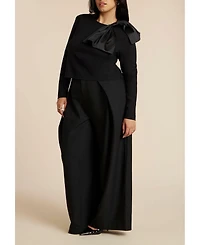 Eloquii Women's Strong Shoulder Top With Bow