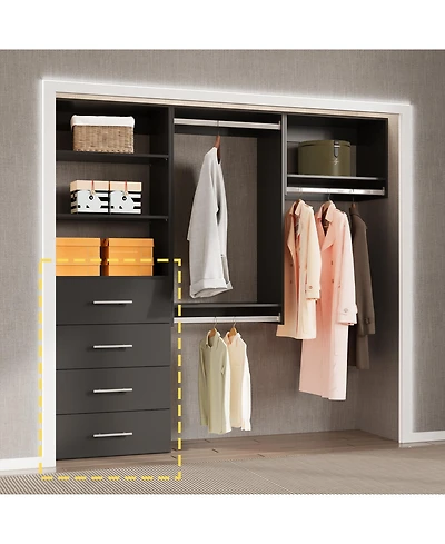 Lovmor 4 Drawer Short Tower for Closet Organizer Unit