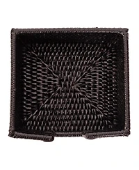 Artifacts Rattan Cocktail Napkin Holder with Cutout
