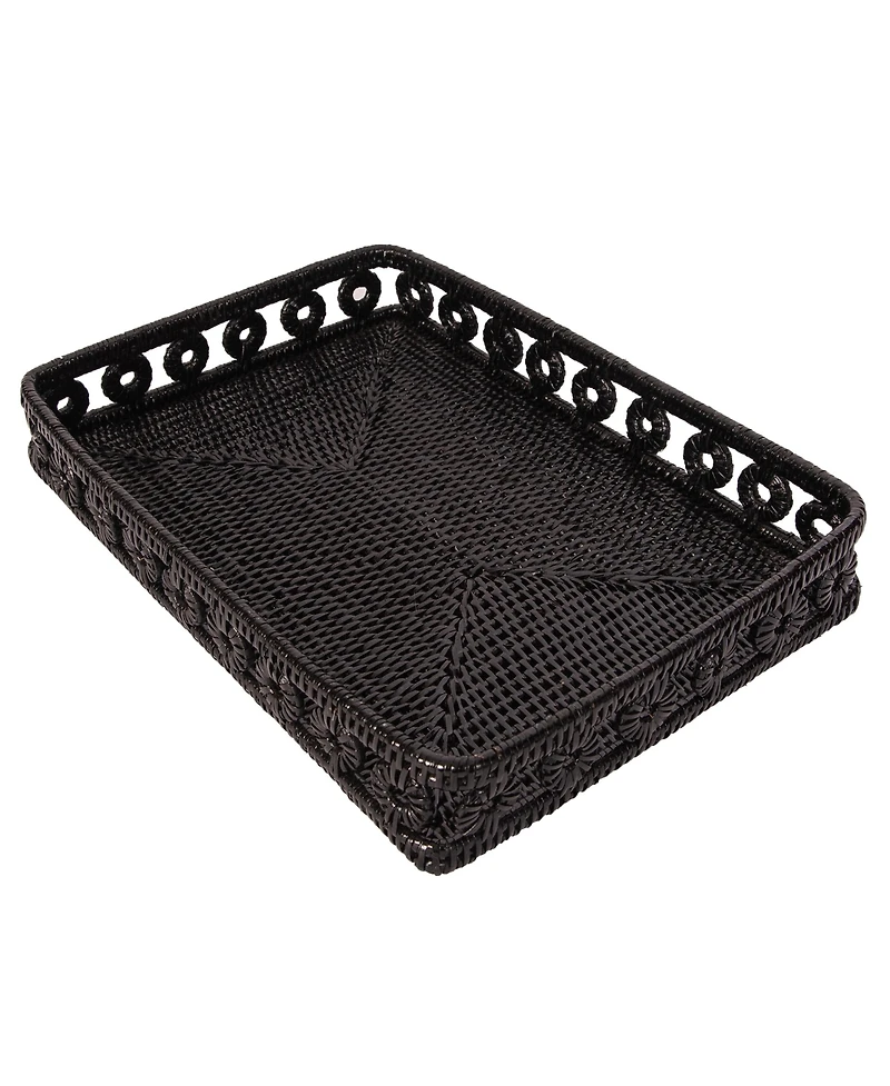Artifacts Rattan Inna Design Rectangular Tray 17"