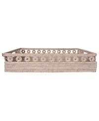 Artifacts Rattan Inna Design Rectangular Tray with Cutout Handles