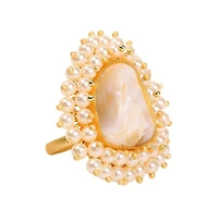 Sohi Women's Cluster Stone Statement Ring