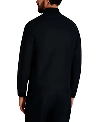 Karl Lagerfeld Paris Men's Logo Patch Track Bomber Jacket