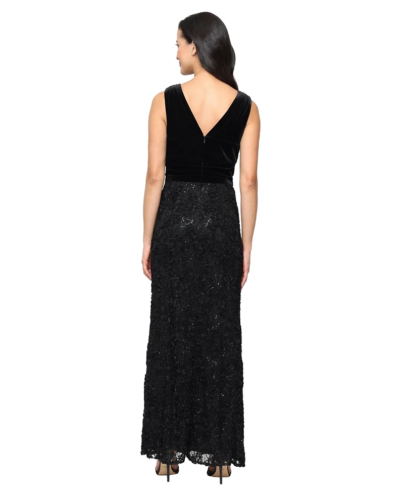 Alex Evenings Women's Sleeveless V-Neck Dress