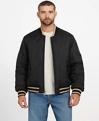 Guess Men's Alameda Ripstop Long Sleeve Bomber Jacket