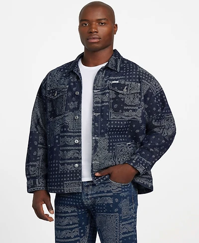 Guess Men's Billy Long Sleeve Front Button Jacket